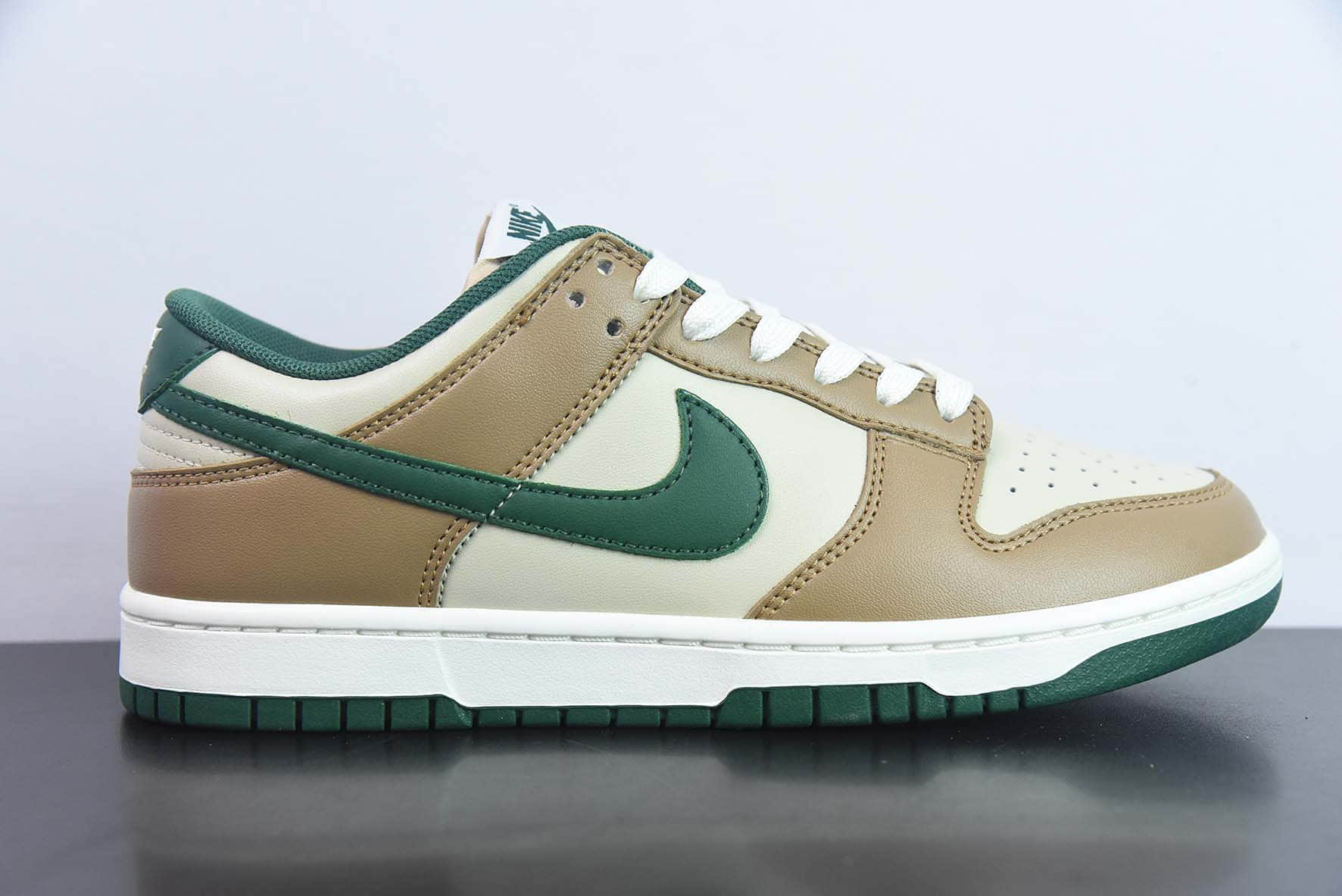 耐克Nike Dunk Low “Brown Green”米棕绿色低帮休闲滑板鞋纯原版本 货号：FB7160-231