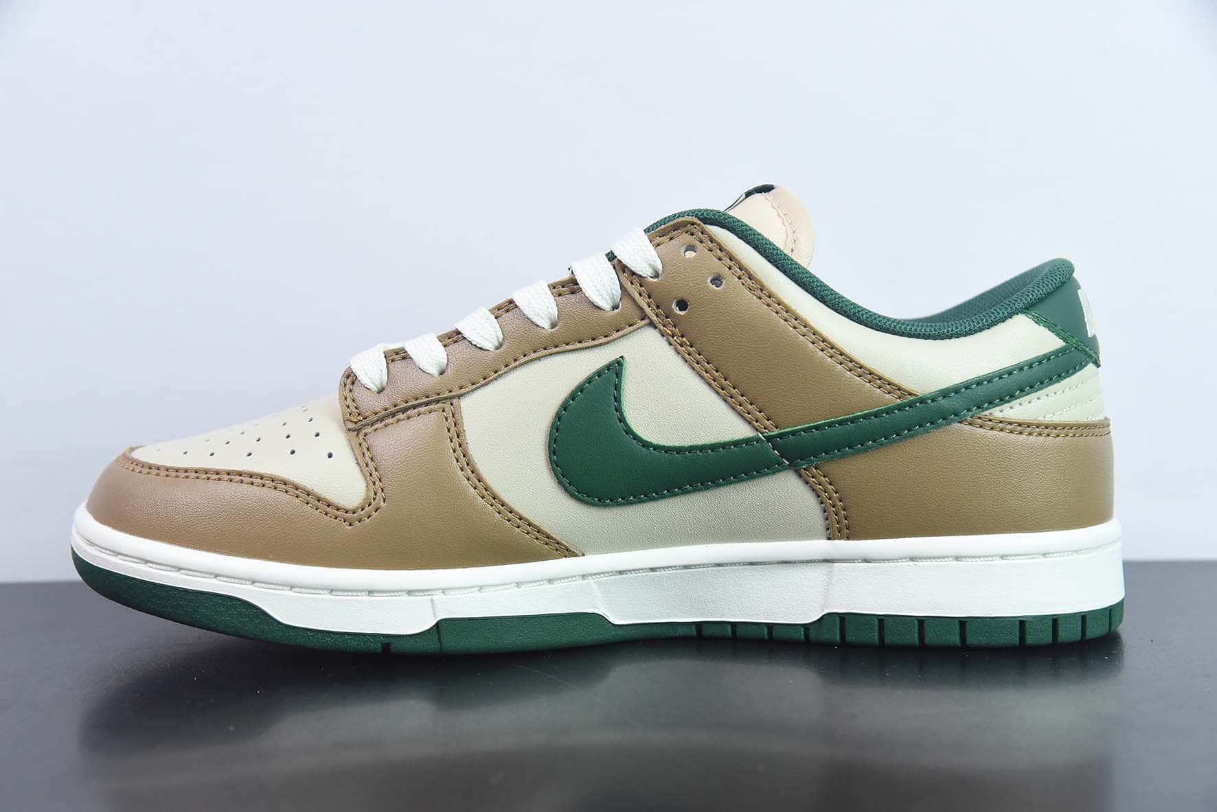 耐克Nike Dunk Low “Brown Green”米棕绿色低帮休闲滑板鞋纯原版本 货号：FB7160-231