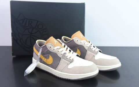 乔丹Air Jordan 1 Low SE CraftInside OutBrown Yellow AJ1乔丹一代解构棕黄低帮经典复古文化休闲运动篮球鞋纯原版本 货号：DN1635-200