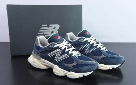 新百伦New Balance 9060BricksWood系列联名款灰蓝复古百搭老爹风休闲运动跑步鞋纯原版本 货号：U9060ECB