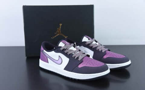 乔丹Air Jordan 1 Low Golf Copa AJ1高尔夫系列白紫脚趾低帮文化篮球鞋纯原版本 货号：DZ9787-155