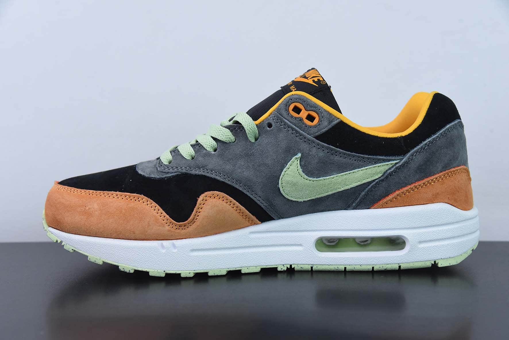 耐克Nike Air Max 1 Ugly Duckling Honey Dew 丑小鸭黑棕色气垫低帮跑步鞋纯原版本 货号：DZ0482-001