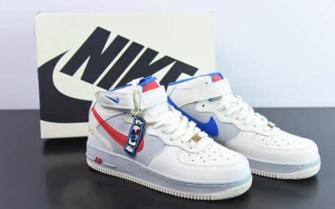 耐克Nike Air Force 1 AF1米白灰红大白兔奶糖空军一号中帮休闲板鞋纯原版本 货号：CW0088-928
