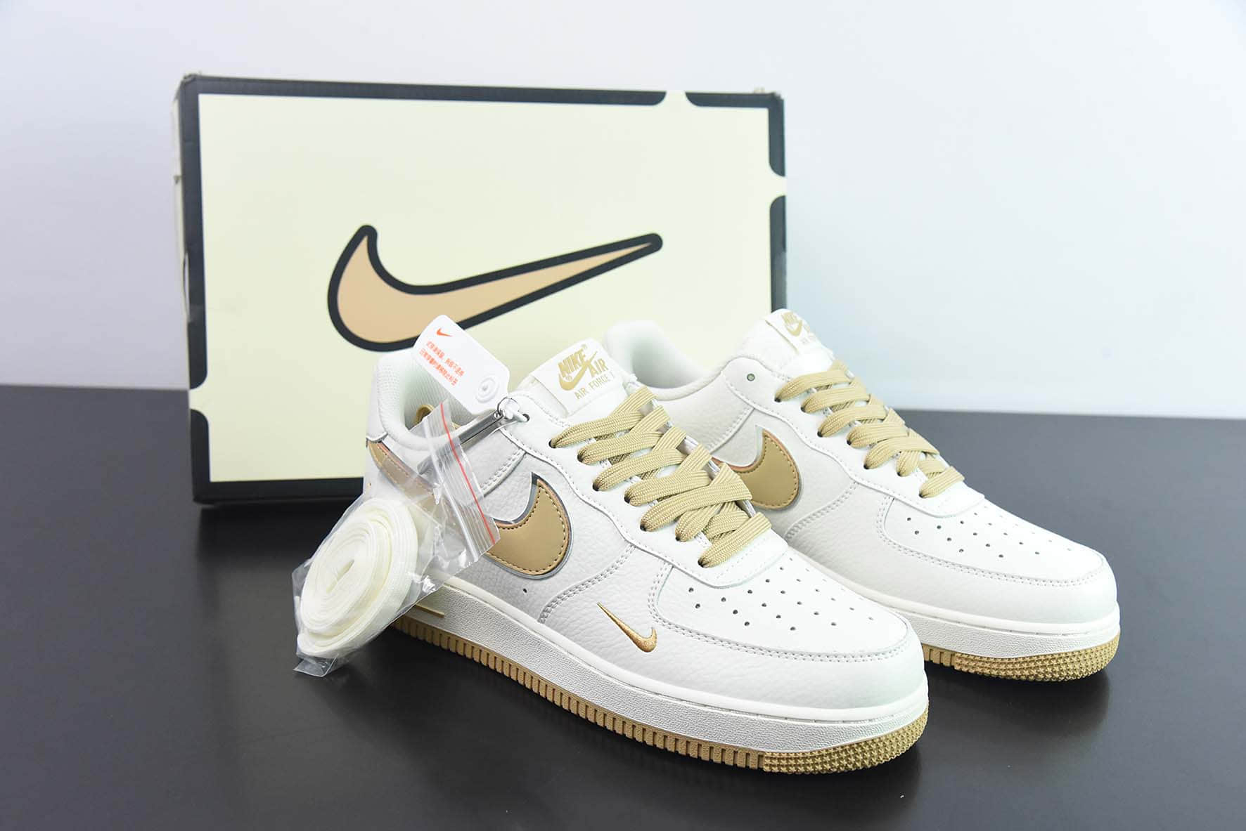 耐克Nike Air Force 1 Low '07 “Keep Fresh”卡其银小勾低帮空军一号低帮休闲板鞋纯原版本 货号：BM1996-055 