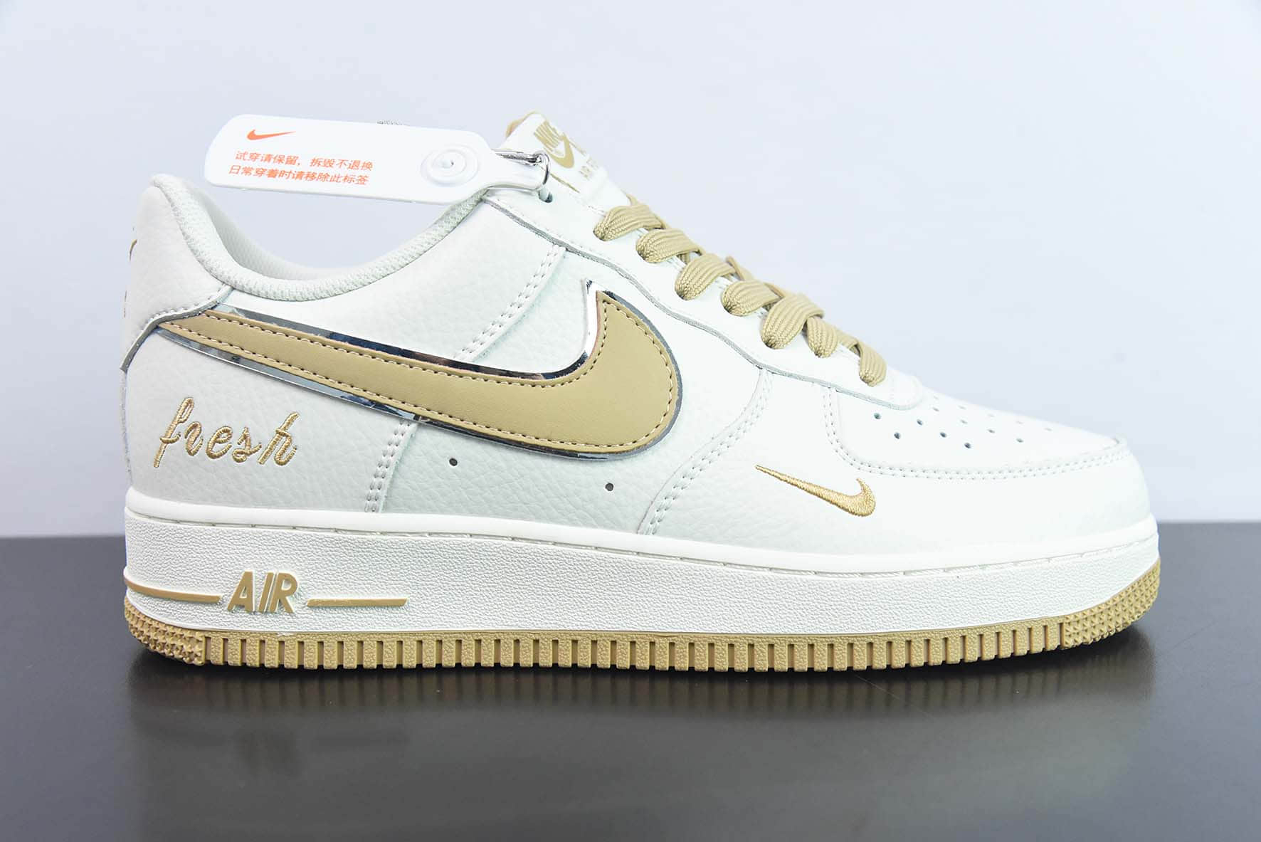 耐克Nike Air Force 1 Low '07 “Keep Fresh”卡其银小勾低帮空军一号低帮休闲板鞋纯原版本 货号：BM1996-055 