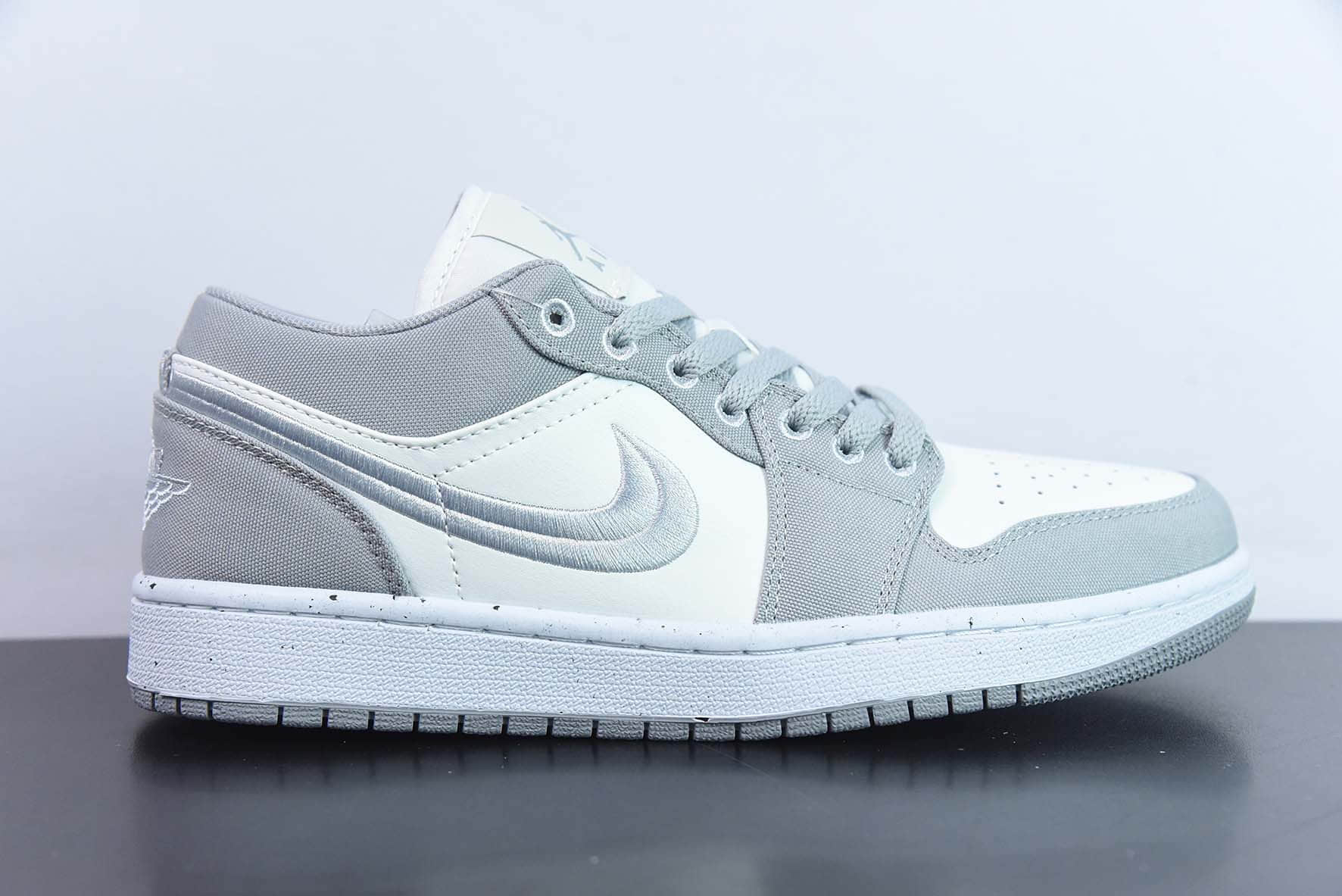 乔丹Air Jordan 1 AJ1 Low 乔丹1代灰白「小Dior配色」刺绣logo低帮篮球鞋纯原版本 货号：DV0426-012