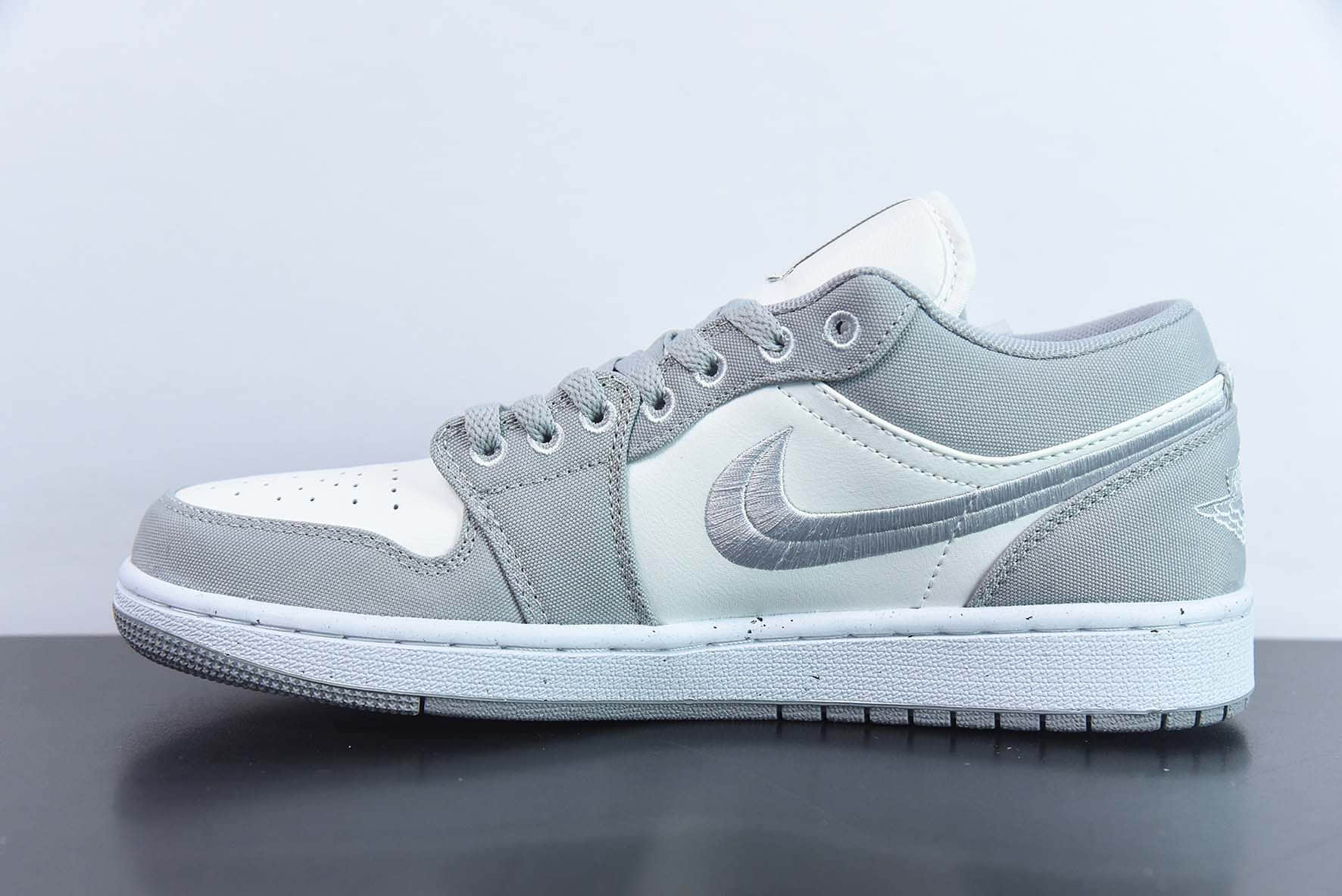 乔丹Air Jordan 1 AJ1 Low 乔丹1代灰白「小Dior配色」刺绣logo低帮篮球鞋纯原版本 货号：DV0426-012