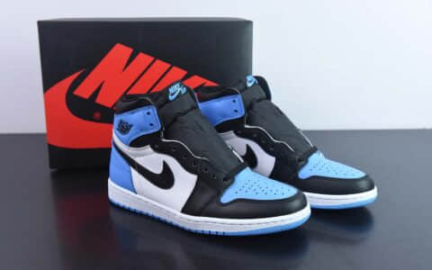 乔丹Air Jordan 1 High OG UNC Toe AJ1黑蓝脚趾高帮篮球鞋纯原版本 货号：DZ5485-400