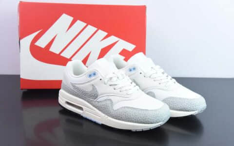 耐克Nike Air Max 1Safari Summit White初代灰白石斑纹复古气垫百搭休闲运动慢跑鞋纯原版本 货号：FB5059-100