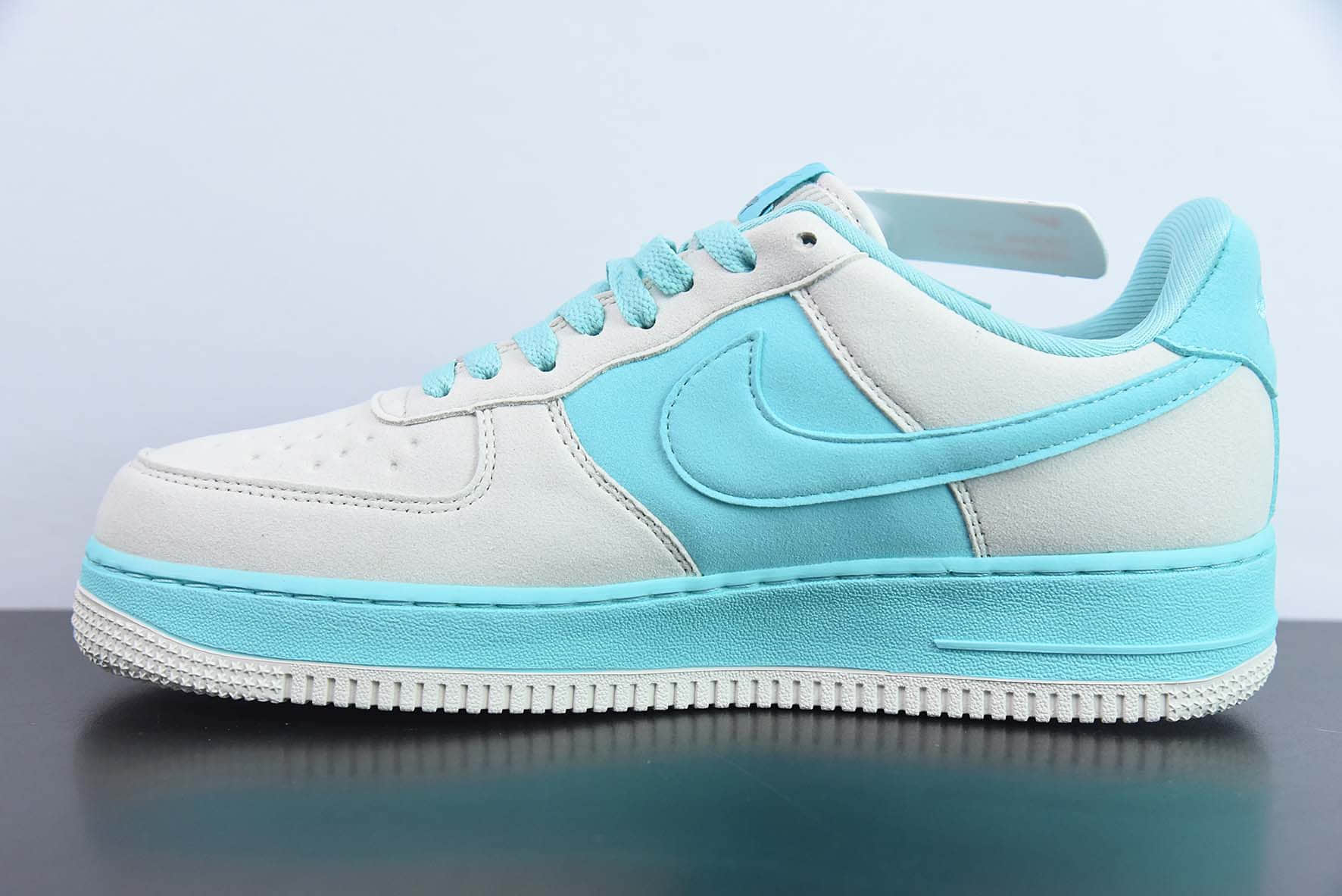 耐克Nike X TIFFANY & CO.AIR Force 1 1837蒂芙尼联名蓝灰空军一号低帮百搭休闲运动板鞋纯原版本 货号：DZ1382-003 