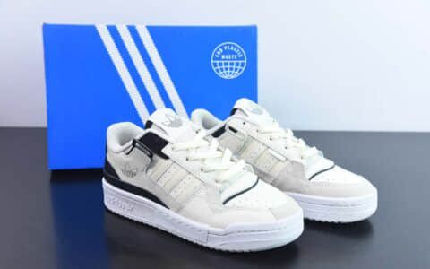 阿迪达斯Adidas Forum 84 Low 人气单品米白深灰黑色经典复古篮球鞋纯原版本 货号：HO1914