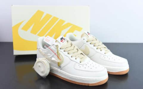 耐克Nike Air Force 1 Low ’07 奶油黄空军一号低帮休闲板鞋纯原版本 货号：ML2022-113