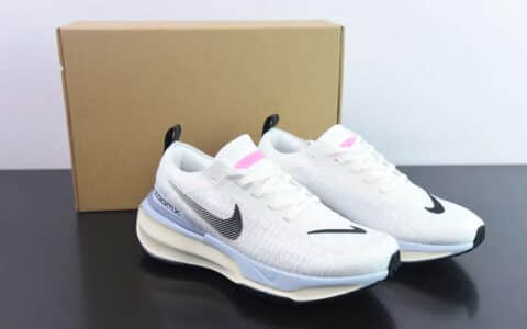 耐克NIKE Zoom X Invincible Run Fk 3 针织白黑浅蓝粉马拉松机能风格运动鞋纯原版本 货号：DR2615-100