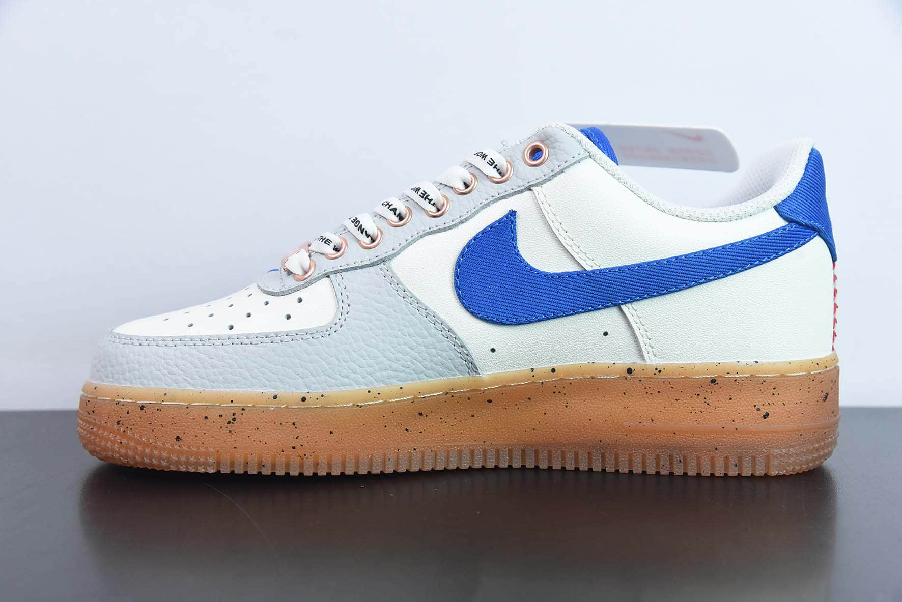 耐克Nike Air Force 1’07 LowSJackie Robinson皮革米白灰宝蓝红42球衣空军一号经典低帮板鞋纯原版本 货号：FN1868-100 