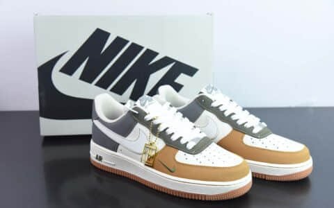 耐克Nike Air Force 1 Low '07 苍棕绿小勾空军一号低帮休闲板鞋纯原版本 货号：DB3301-011