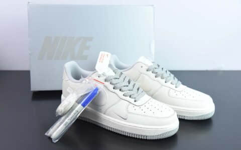 耐克Nike Air Force 1 Low '07 “米银珠光”小勾空军一号低帮休闲板鞋纯原版本 货号：DD9915-611