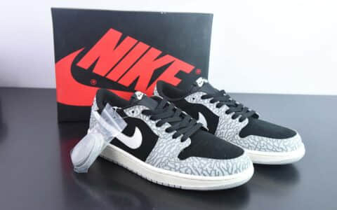 乔丹Air Jordan 1 Low OG Black Cement AJ1 乔1黑水泥低帮文化休闲板鞋纯原版本 货号：CZ0790-001