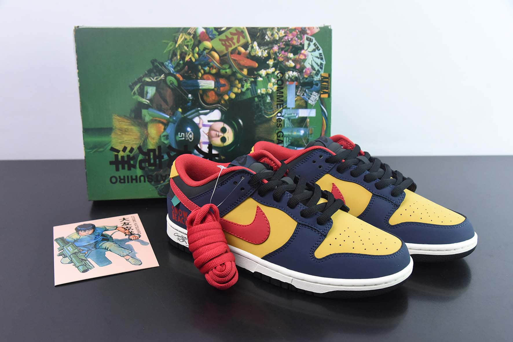 耐克Nike Otomo Katsuhiro x Nike SB Dunk Low Steamboy OST 大友克洋联名蓝黄红勾扣篮系列低帮休闲运动滑板板鞋纯原版本 货号：KK6388-639