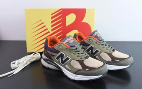 新百伦New Balance Made in USA M990V3KhakiOrange三代系列卡其深棕橙低帮美产血统经典复古休闲运动百搭老爹跑步鞋纯原版本 货号：M990BT3