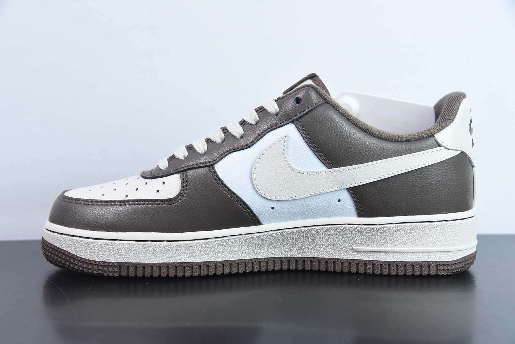 耐克Nike Air Force 1 AF1白棕小金钩空军一号低帮休闲板鞋纯原版本 货号：DB3301-077 