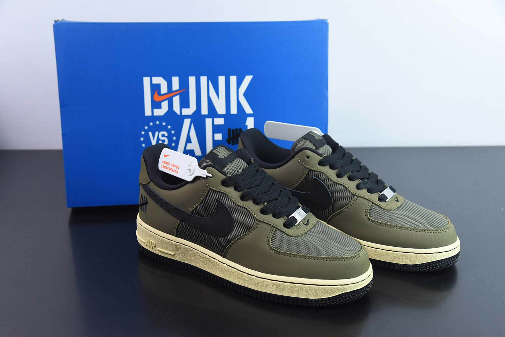 耐克Nike Undefeated x NK Air Force 1  Ballistic  橄榄绿五道杠不败联名款空军一号低帮休闲板鞋纯原版本 货号：DH3064-300