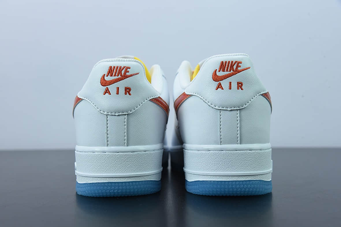 耐克Nike Air Force 1 AF1 白红黄渐变海外版空军一号低帮休闲板鞋纯原版本 货号：NJ5696-789