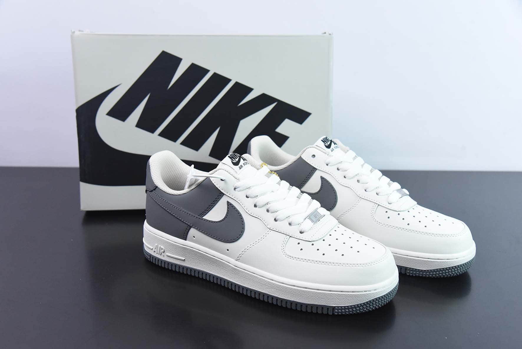 耐克Nike Air Force 1 Low '07 “奶奶灰”灰白拼接空军一号低帮休闲板鞋纯原版本 货号：DB3301-022 