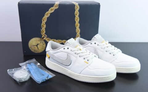 乔丹Air Jordan Union LA x Air Jordan 1 KO Low whiteUN联名白脚趾换钩低帮篮球鞋纯原版本 货号：DO8912-101