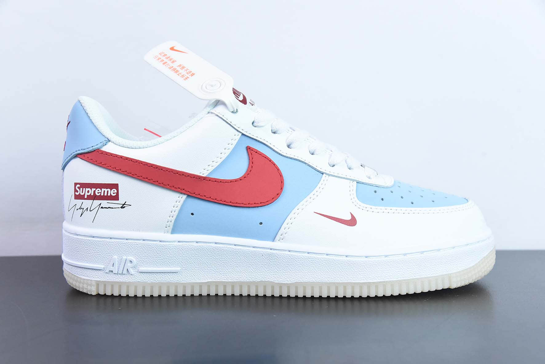 耐克NIke Air Force 1 '07 Supreme 联名水晶蓝空军一号低帮休闲板鞋纯原版本 货号：BS9055-826