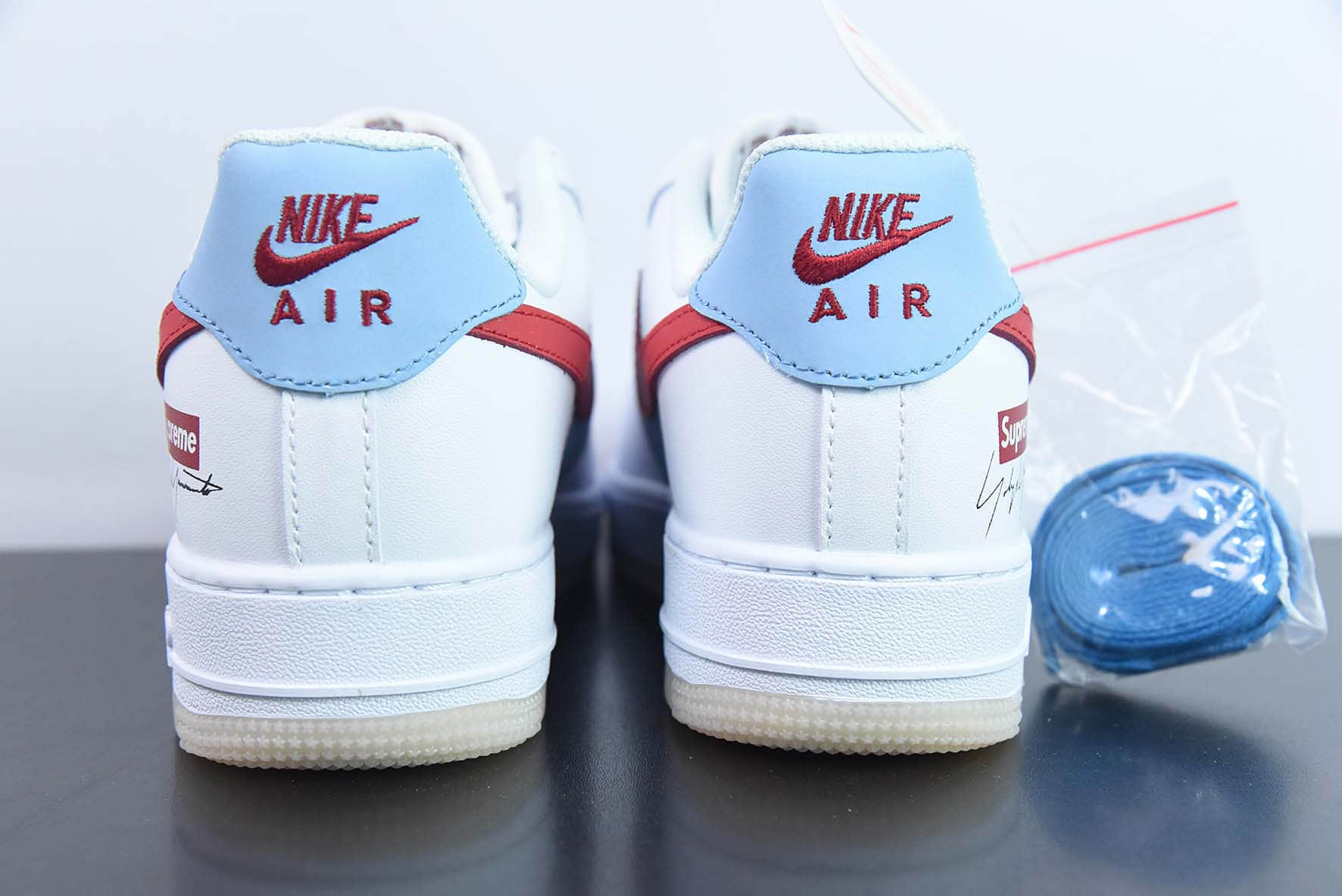 耐克NIke Air Force 1 '07 Supreme 联名水晶蓝空军一号低帮休闲板鞋纯原版本 货号：BS9055-826