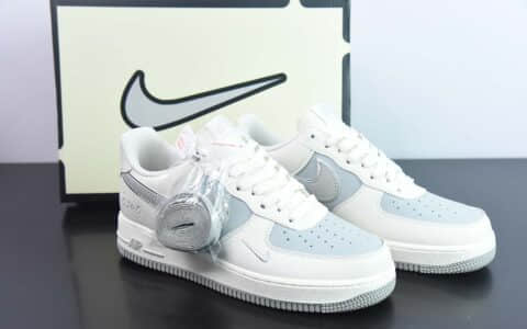 耐克Nike Air Force 1 Low米灰拼接小勾空军一号低帮休闲板鞋纯原版本 货号：BM2023-101