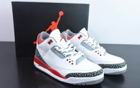 乔丹Air Jordan AJ3 白红爆裂纹男子文化篮球鞋纯原版本 货号：DA3707-160