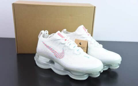 耐克Nike Air Max Scorpion FlyknitWhite Hot Punch天蝎座针织粉蓝2022款超级大气垫系列前卫增高低帮休闲运动慢跑鞋纯原版本 货号：DV7402-100