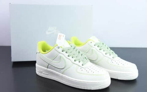 耐克Nike Air Force 1'07 Low 兔八哥白绿满天星空军一号低帮休闲板鞋纯原版本 货号：315122-909