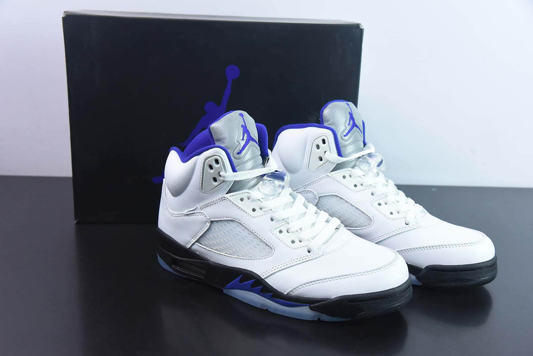 乔丹Air Jordan 5 Retro Concord AJ5白紫康扣高帮篮球鞋纯原版本 货号：DD0587-141