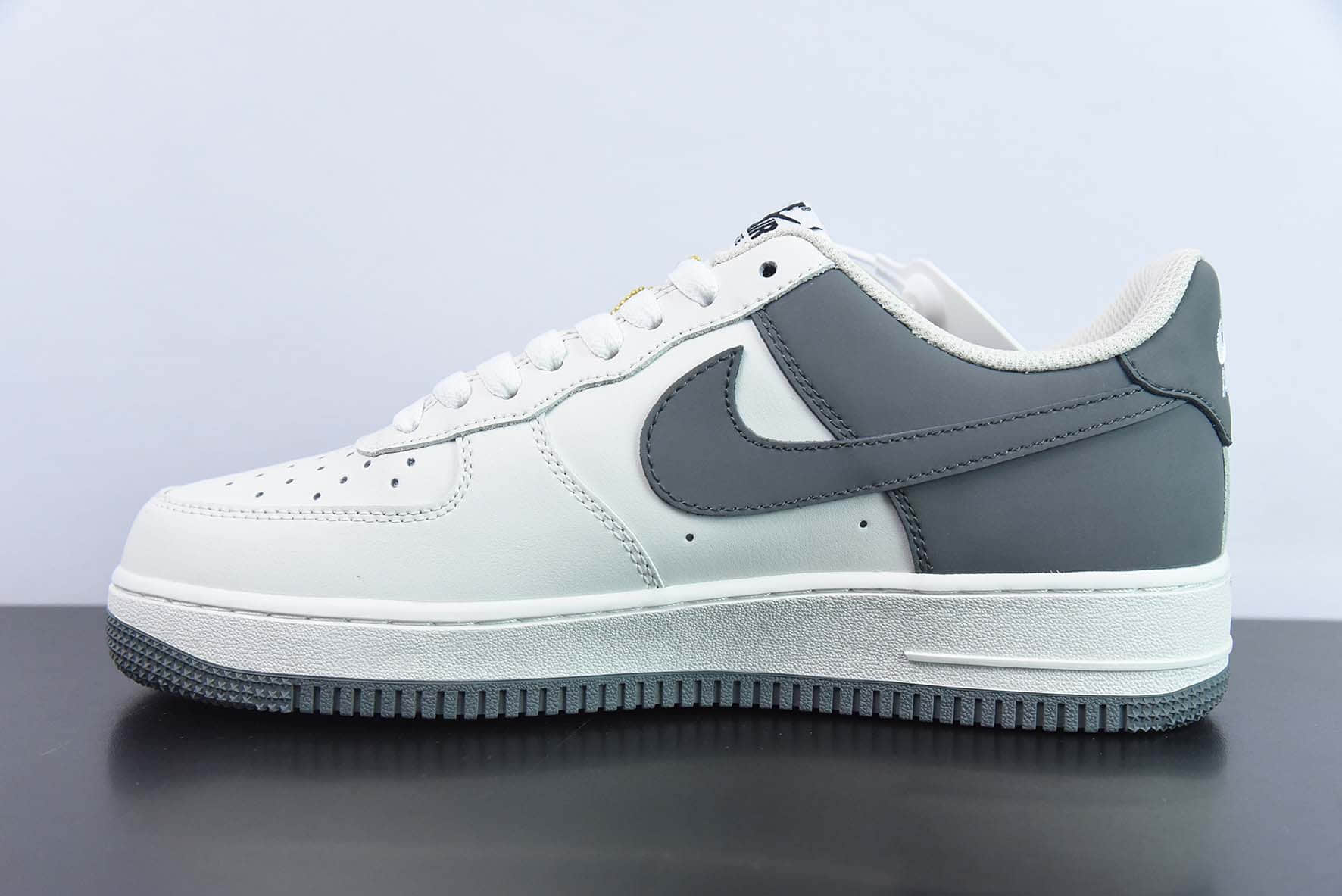 耐克Nike Air Force 1 Low '07 “奶奶灰”灰白拼接空军一号低帮休闲板鞋纯原版本 货号：DB3301-022 