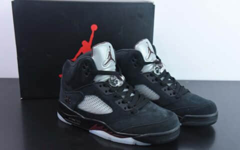 乔丹Ai Jordan A Ma Maniere x Air Jordan 5 Black Retro AJ5黑酒红联名款高帮篮球鞋纯原版本 货号：FD1330-001