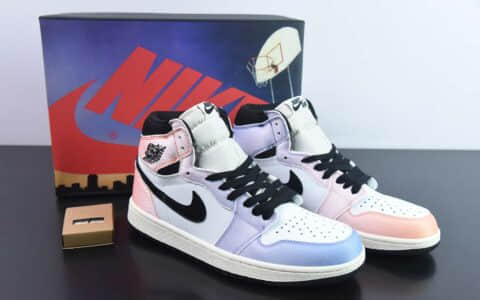 乔丹Air Jordan 1 High 0G Craft AJ1白紫渐变高帮复古篮球鞋纯原版本 货号：DX0054-805