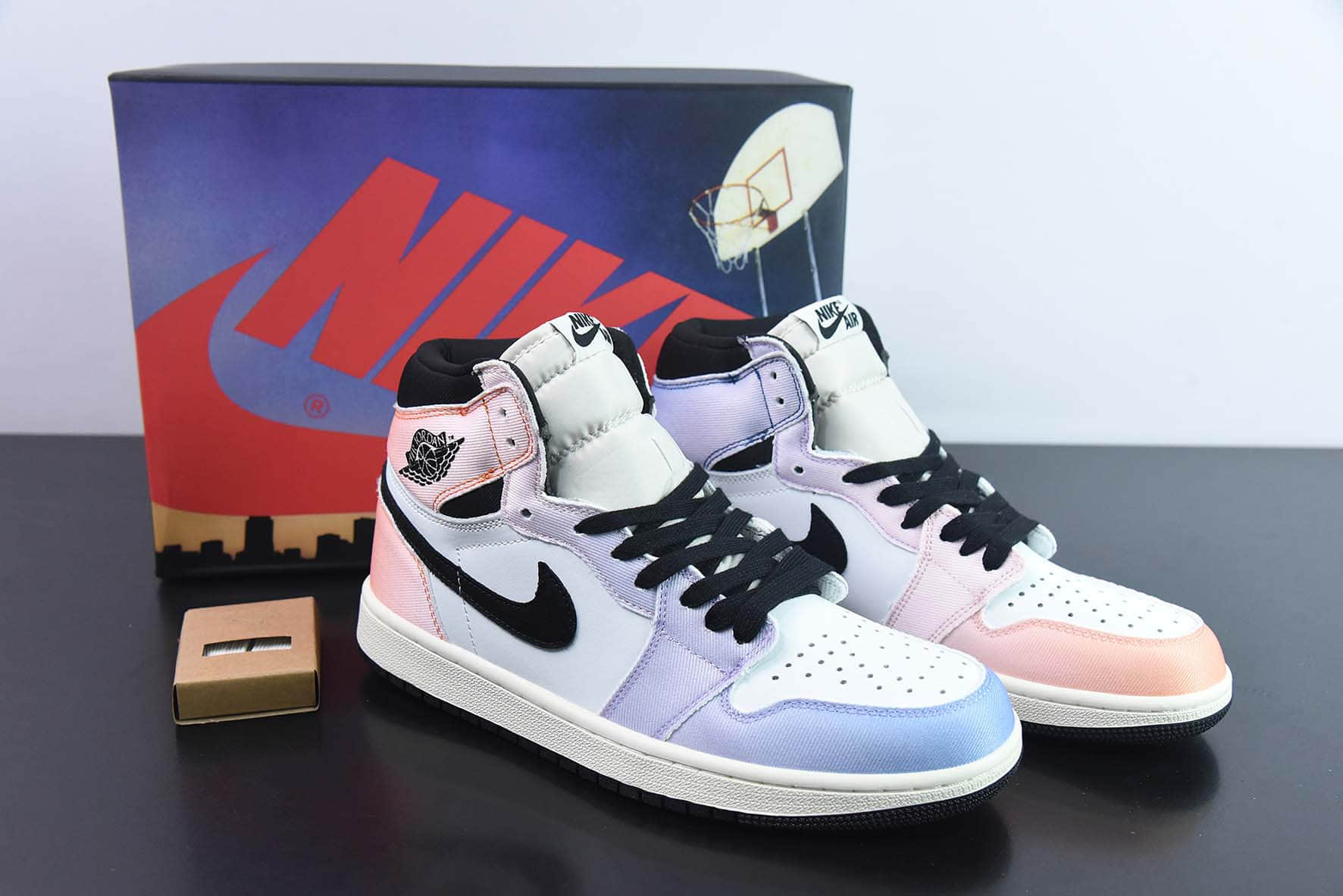 乔丹Air Jordan 1 High 0G Craft AJ1白紫渐变高帮复古篮球鞋纯原版本 货号：DX0054-805