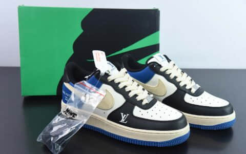 耐克Nike Air Force 1 '07 Low “LV联名--克莱因蓝”空军一号低帮休闲板鞋纯原版本 货号：BS9055-728