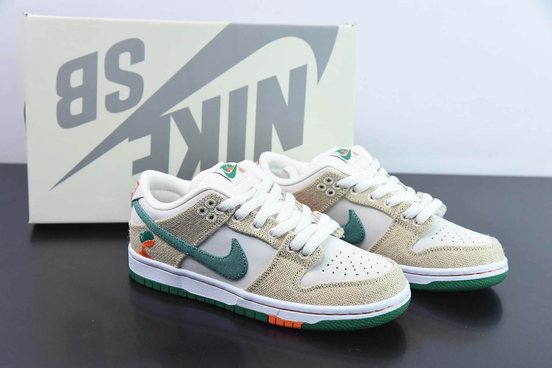 耐克NIKE SB Dunk Low DUNK 橘子汽水白黄帆布SB低帮休闲滑板鞋纯原版本 货号：FD0860-001 