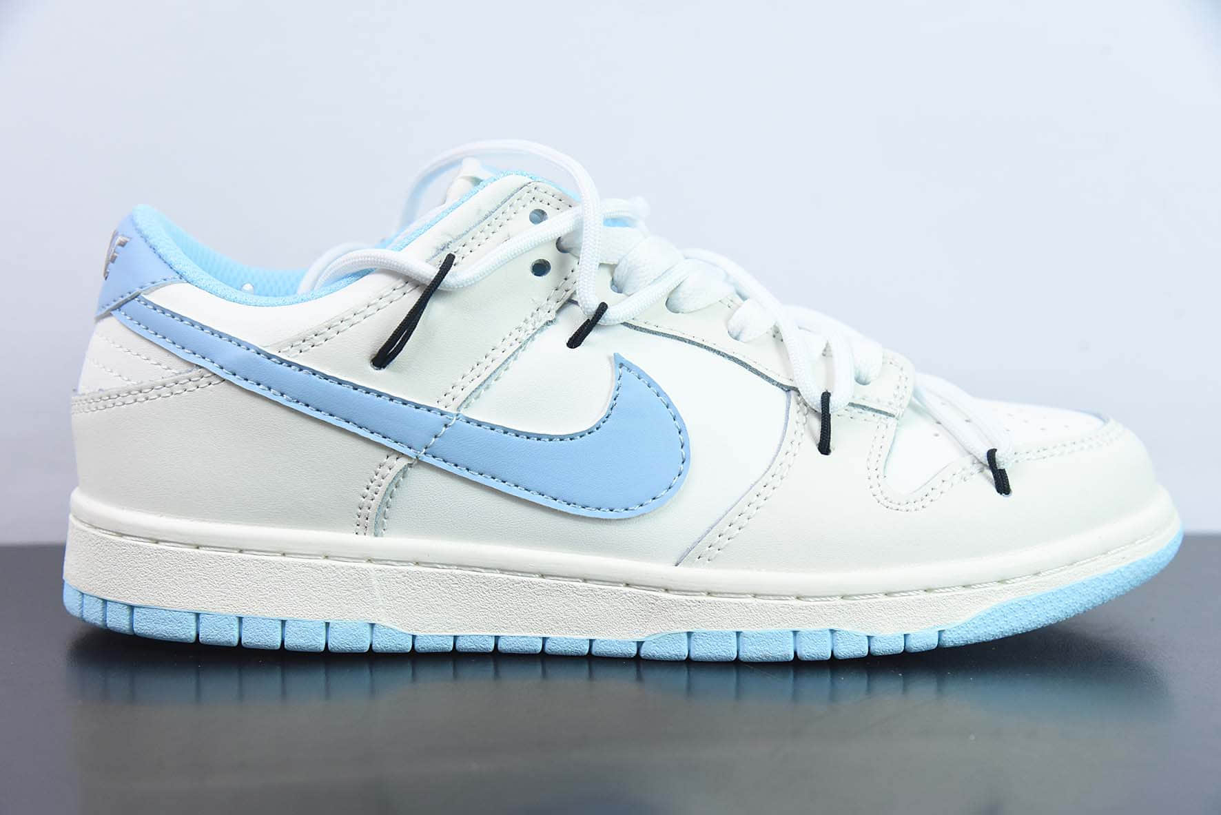 耐克Nike SB Dunk LowGreenBeige白蓝绑绳解构风系列低帮休闲运动滑板板鞋纯原版本 货号：DD1503-123