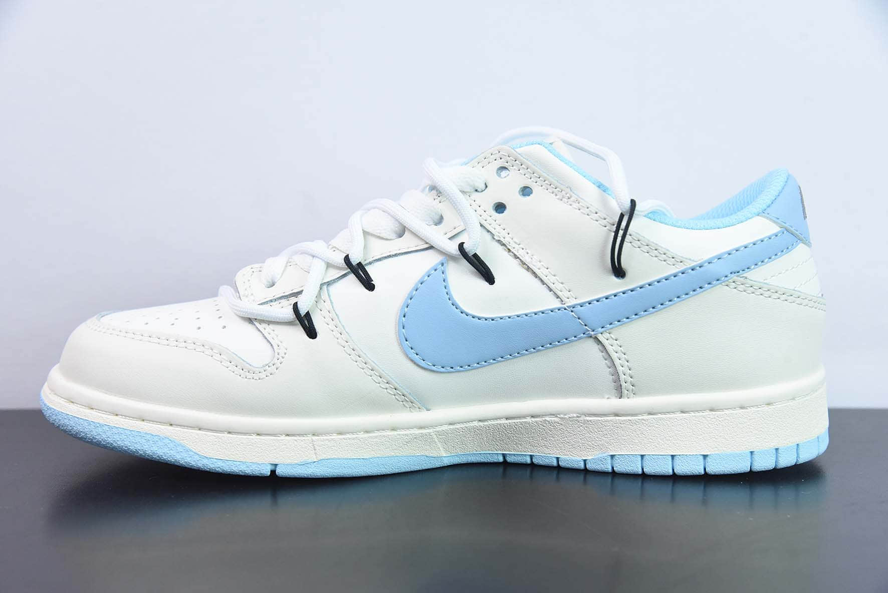 耐克Nike SB Dunk LowGreenBeige白蓝绑绳解构风系列低帮休闲运动滑板板鞋纯原版本 货号：DD1503-123