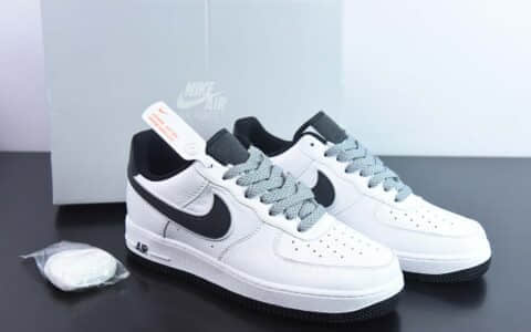 耐克Nike Air Force 1 '07 Low QSWhiteBlack Reflectiv Swoosh皮革白黑天使反光钩子空军一号经典低帮百搭休闲运动板鞋纯原版本 货号：LS0216-026