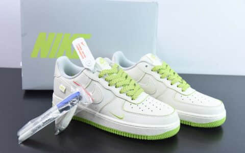 耐克Nike Air Force 1 '07 Low 珠光白绿马克笔双勾空军一号低帮休闲板鞋纯原版本 货号：DD9915-699