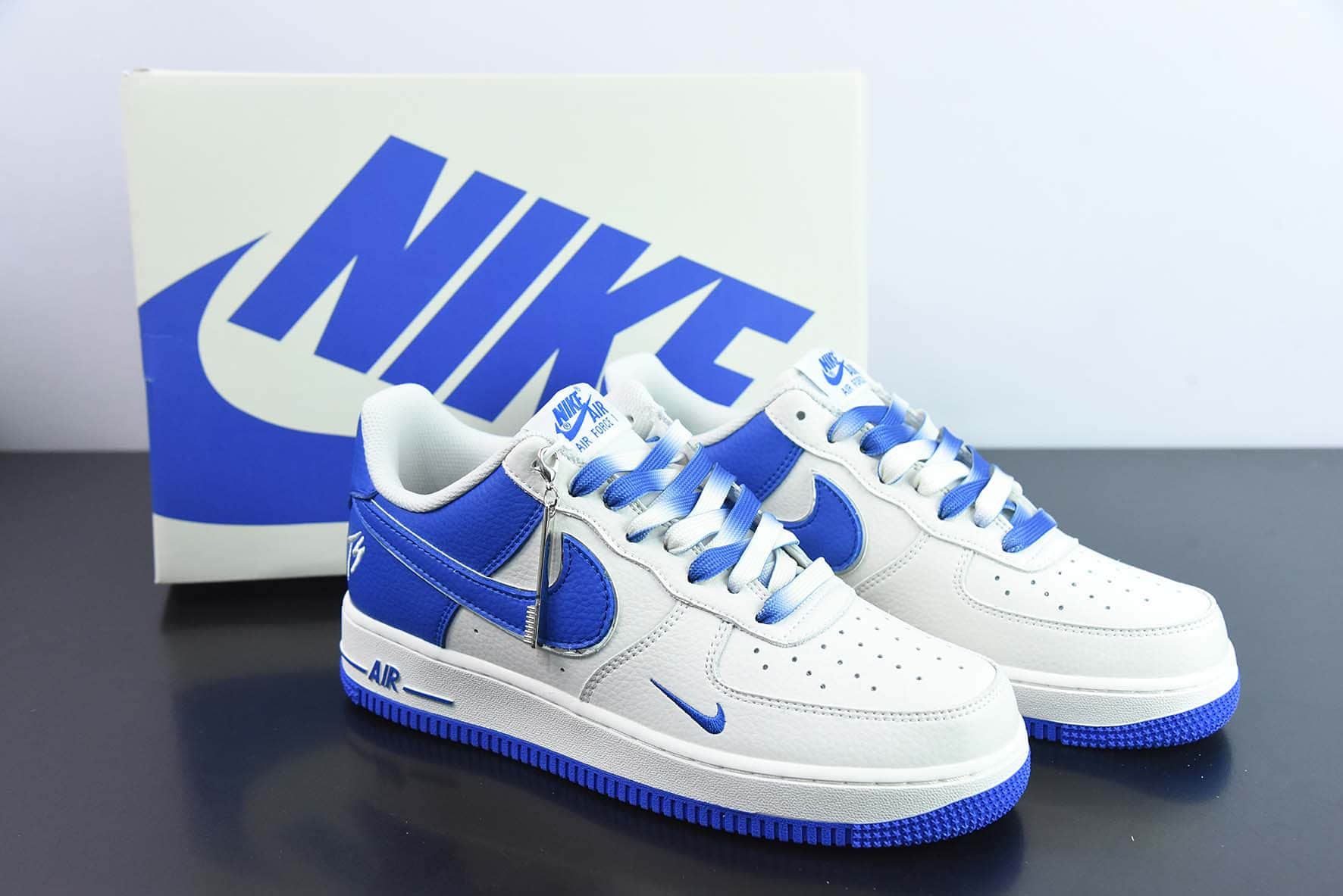 耐克Nike Fat Joe×Nk Air Force 1 Low '07 米宝蓝Ts小勾低帮空军一号低帮休闲板鞋纯原版本 货号：lO5636-666 