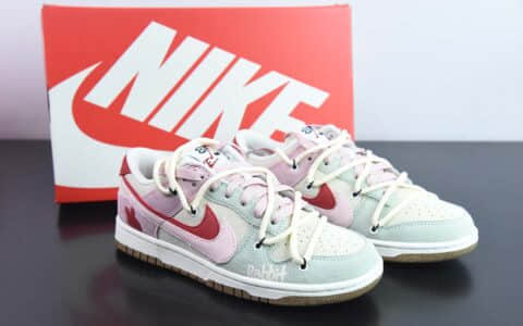 耐克Nike SB Dunk Low 85系列粉兔子兔年限定解构绑带双勾SB低帮休闲滑板鞋纯原版本 货号：DO9457-136