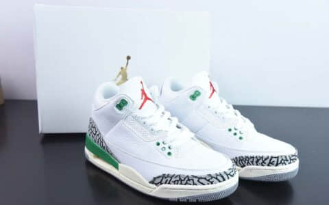 乔丹Air Jordan 3 Retro Lucky GreenAJ3系列白绿幸运草男子文化篮球鞋纯原版本 货号：CK9646-136