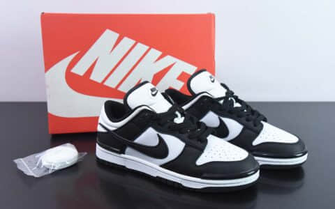 耐克Nike Dunk Low Twist Panda 变异黑白熊猫SB低帮休闲滑板鞋纯原版本 货号：DZ2794-001