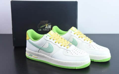 耐克NIke Air Force 1 '07 白绿黄拼接空军一号低帮休闲板鞋纯原版本 货号：YY3188-104